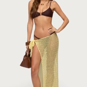 Crochet Tie Side Beach Cover-Up Sarong