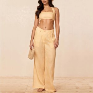 Linen Wide Leg Resort Pants