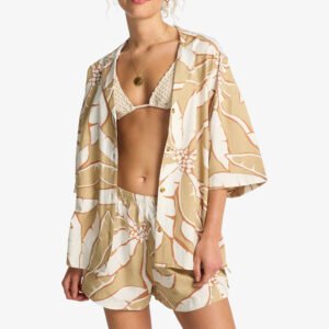 Floral Print Short Sleeve Resort Shirt and Shorts Set