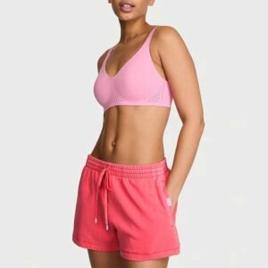 Coral Drawstring Sports Shorts