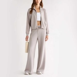 Soft Luxe High-Waist Wide-Leg Lounge Pants