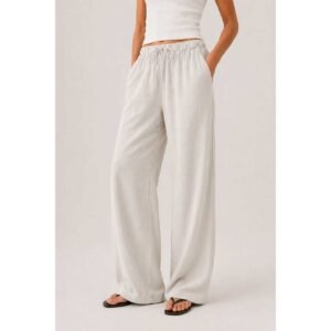 Drawstring Wide-Leg Lounge Pants
